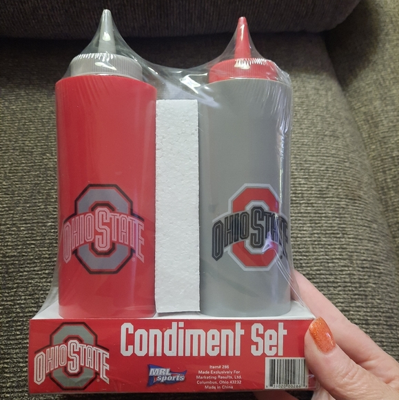 NWT The Ohio State University Buckeyes Condiment Set - Picture 1 of 7